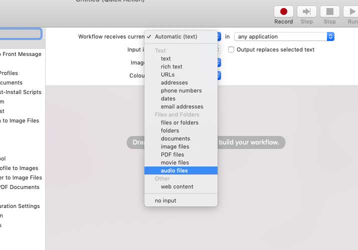 Receives what type of input
