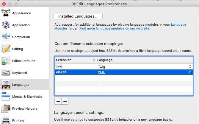 Preferences for language